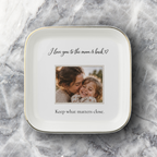 Keep Her Close — Personalized Photo & Handwriting Jewelry Dish