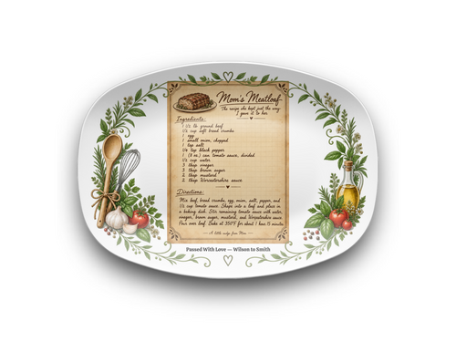 Personalized Handwritten Recipe Keepsake Platter